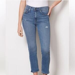 Edwin Denim Elin Crop Straight Ankle Jean Wavelength Wash 26